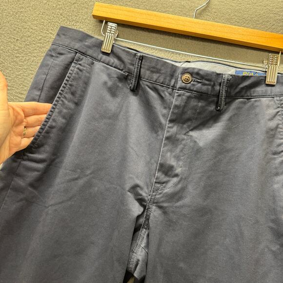 Polo Ralph Lauren Pants Bedford Stretch Straight Fit Chino Blue Mens 34x32 - Picture 7 of 12